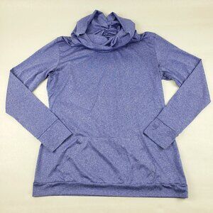 Albion Cowl Neck Pullover Sweatshirt Womens Large Blue Long Sleeve Active Top